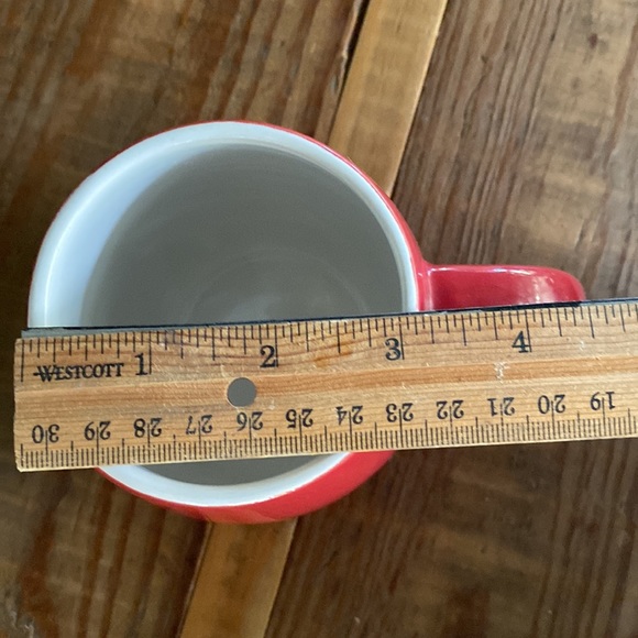 Starbucks Coffee Red Handled 14oz Mug with White Starbucks Written Branding - Picture 16 of 16